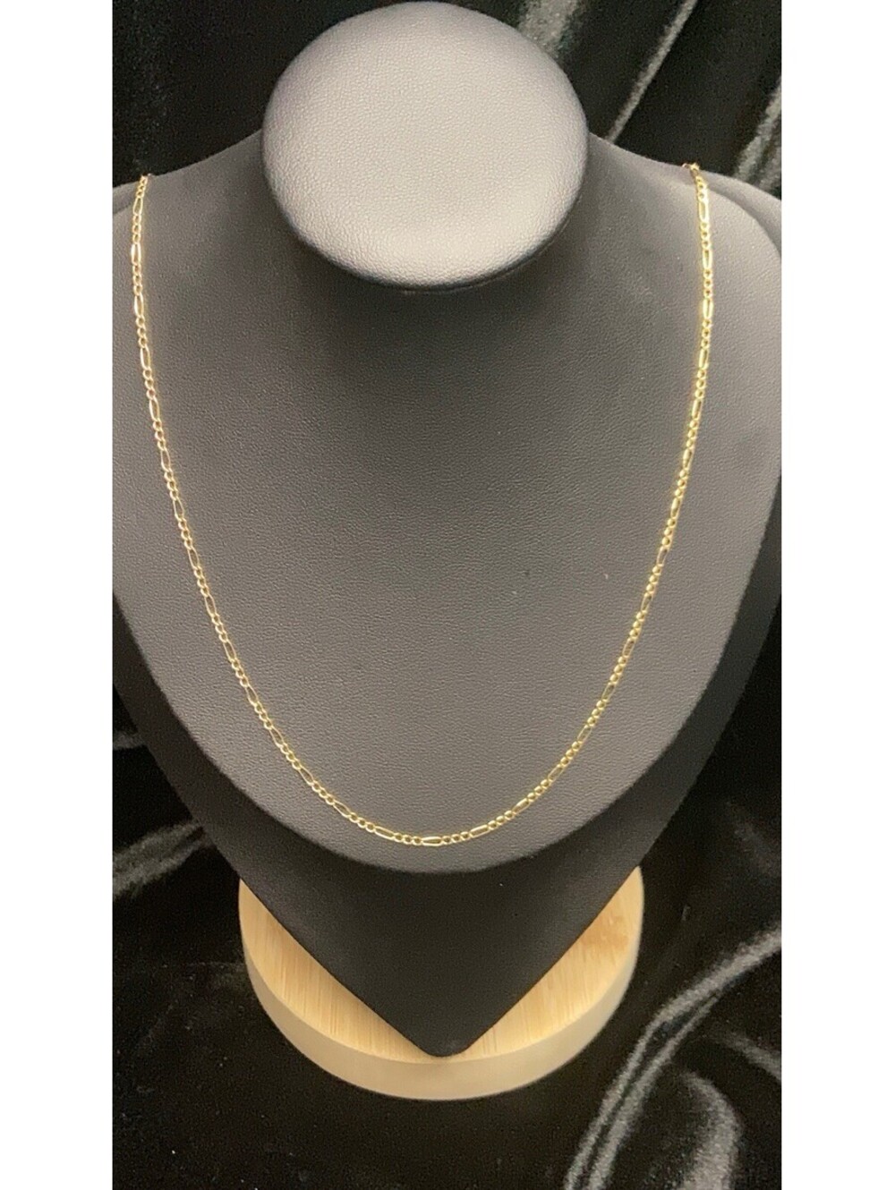 24” 1.9mm 10k Gold Hollow Figaro 1.6 Grams